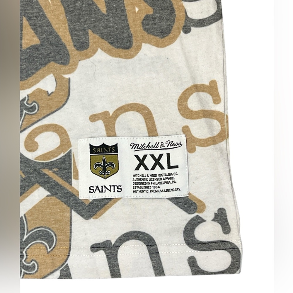 Mitchell & Ness Men's New Orleans Saints Team Shirt Size XXL - Picture 2 of 4